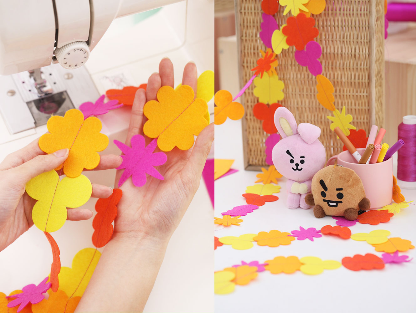 BTS Permission to Dance Felt Buntings (How to Cut Felt)