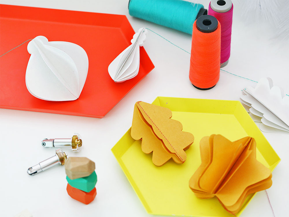3D Paper Christmas Ornaments