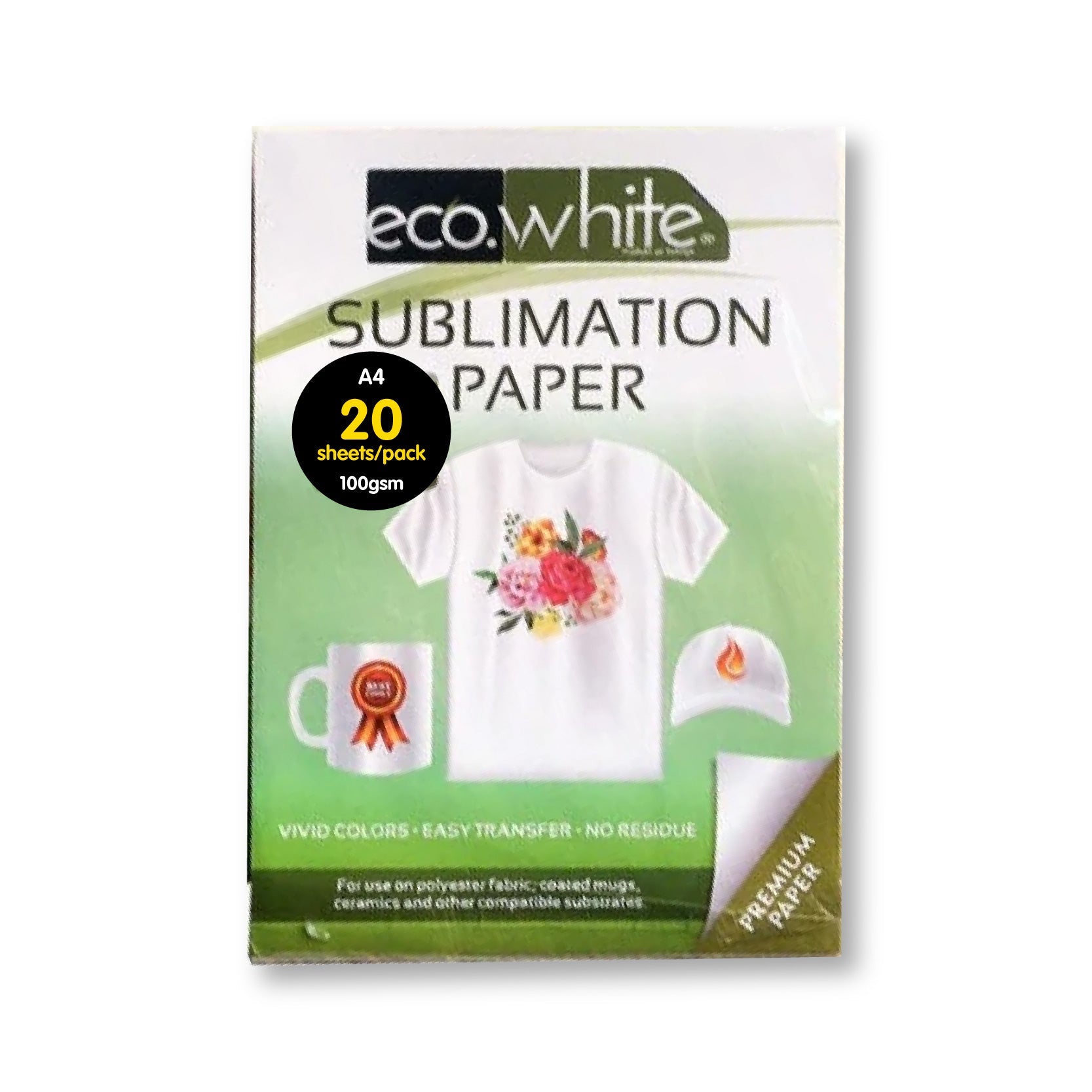 Eco White Sublimation Paper | (A4) 8.5in x 11in