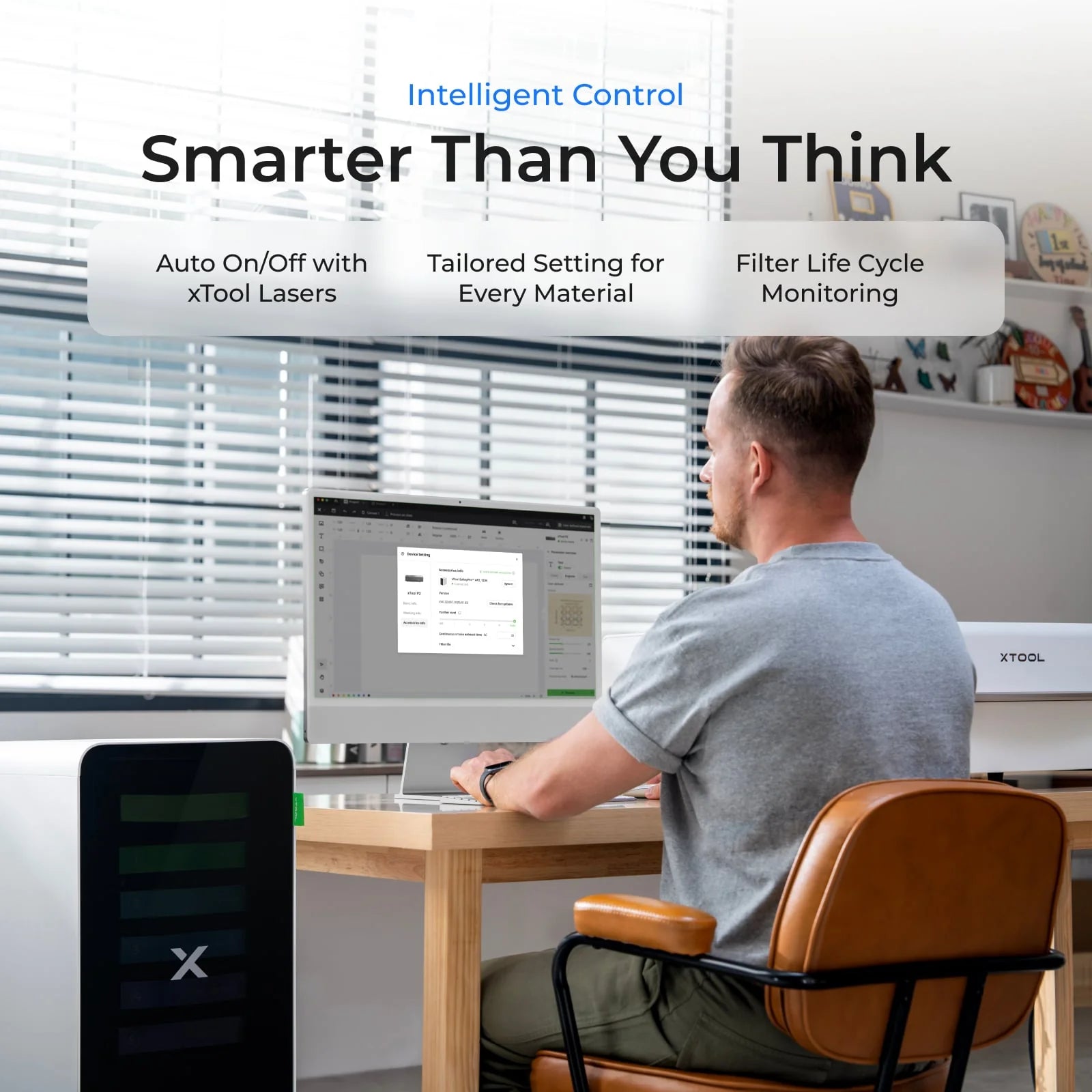 xTool | SafetyPro AP2 Air Purifier for xTool M1, xTool F1, F1 Ultra, M1 Ultra with SuperCyclone System