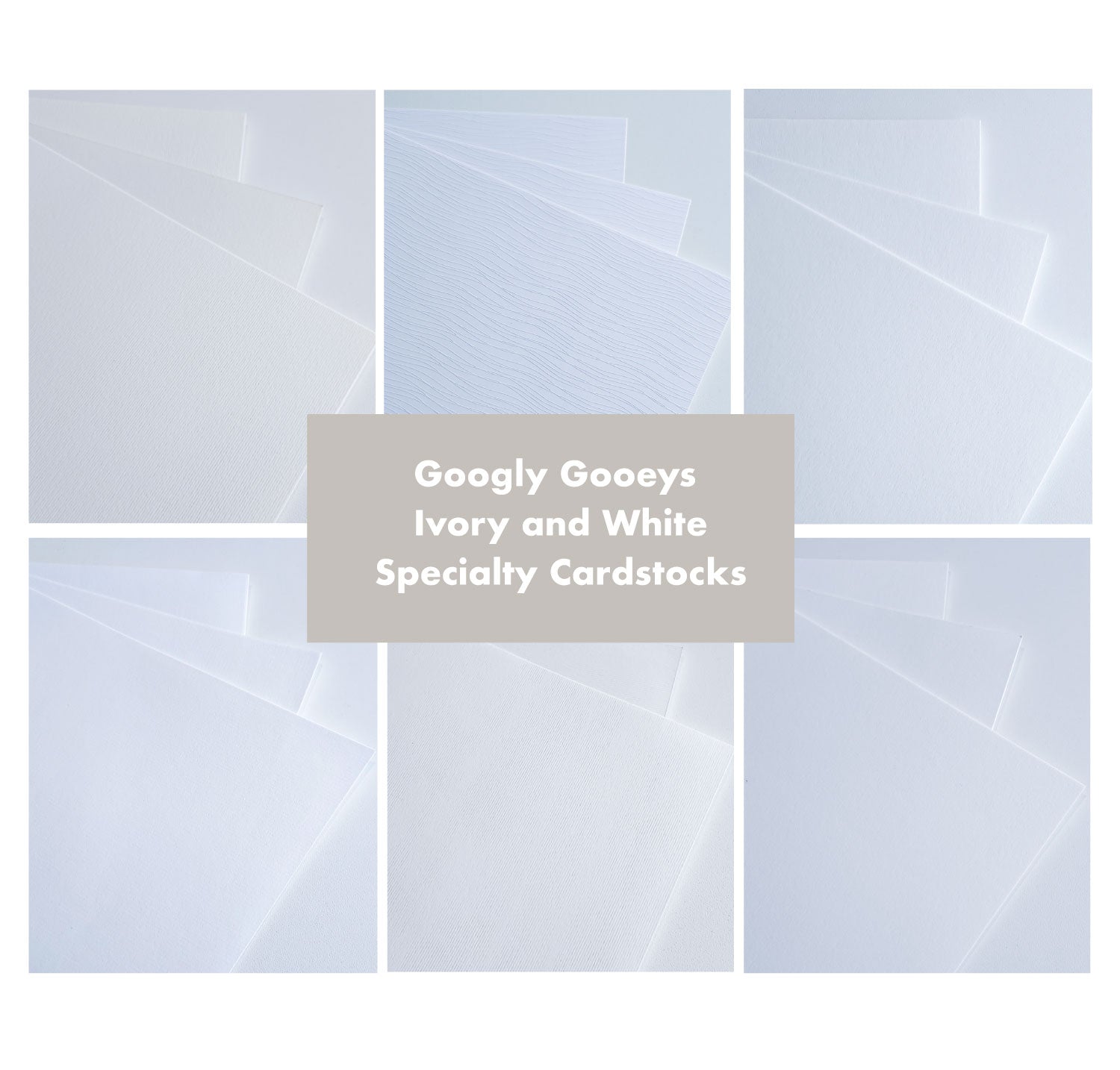 Googly Gooeys Ivory and White Specialty Cardstocks for Invitation, Cake Topper, Card for Cricut Cameo