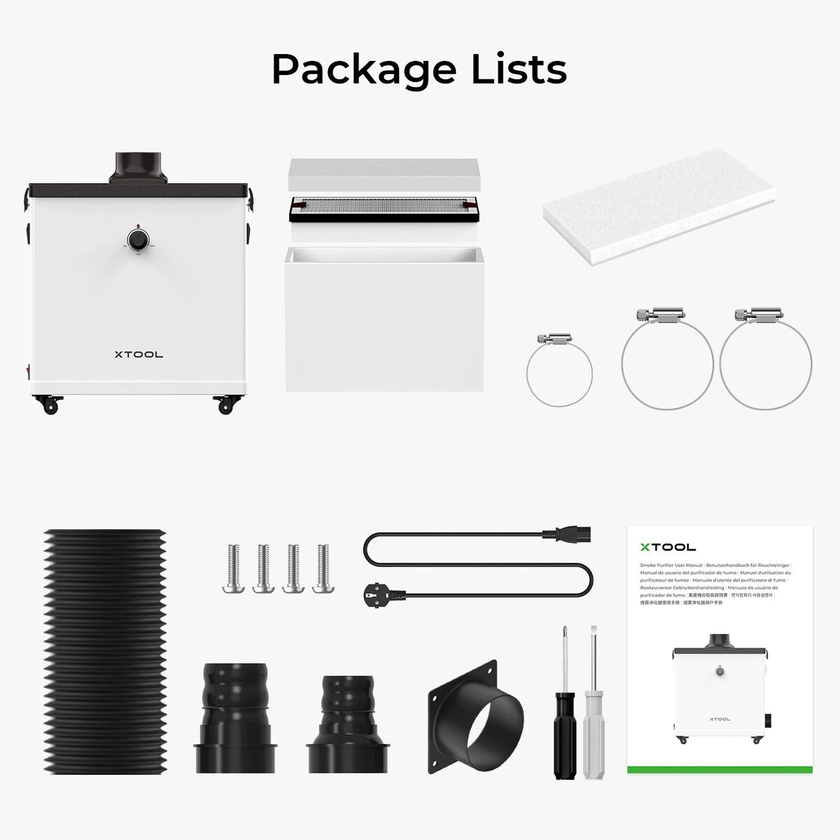 xTool Smoke Purifier for F1 Ultra/M1/M1 Ultra/S1/P2/P2S Laser Engraver, Fume Extractor for xTool