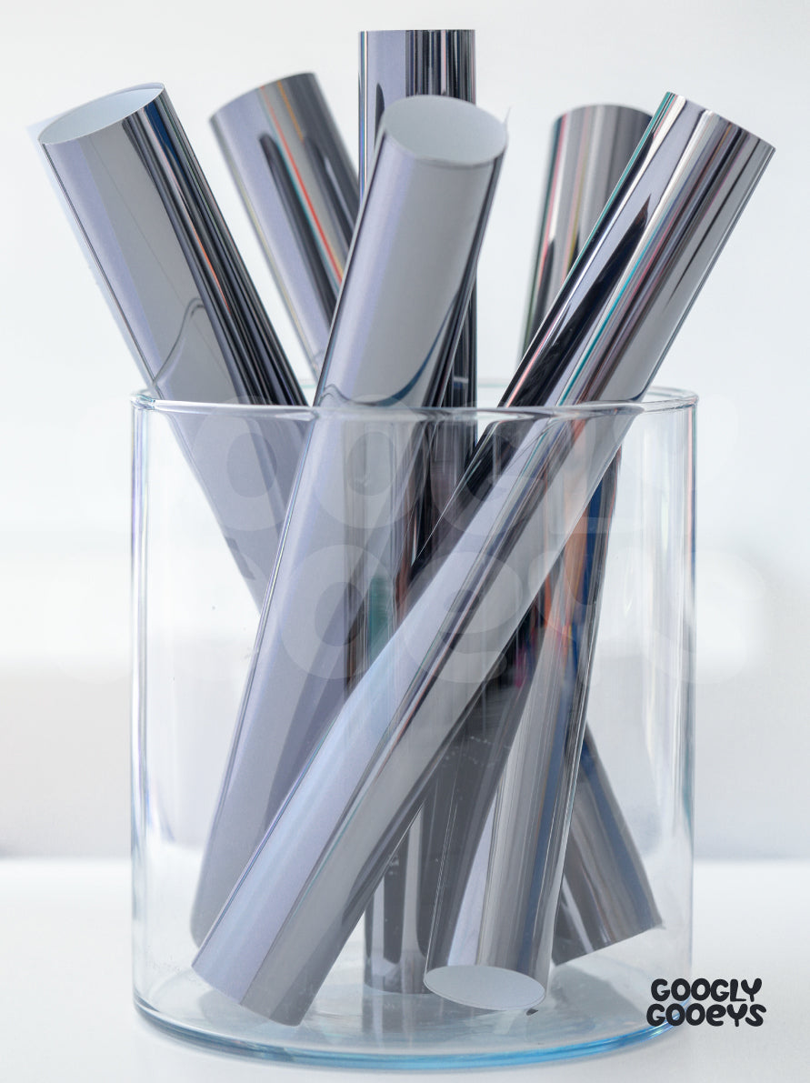 Teckwrap Bubble Free Mirror Chrome Adhesive Vinyl Stickers | 12in x 12in