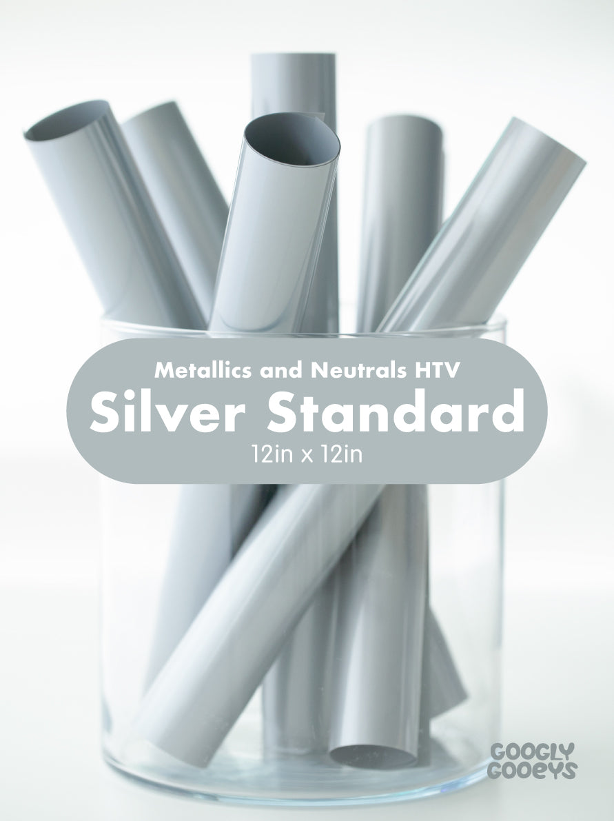 Metallics and Neutrals HTV Heat Transfer Iron-on Vinyl| 10x12in Sheet