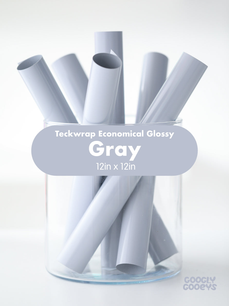 Teckwrap 001 Economical Glossy Adhesive Vinyl Stickers | 12in x 12in