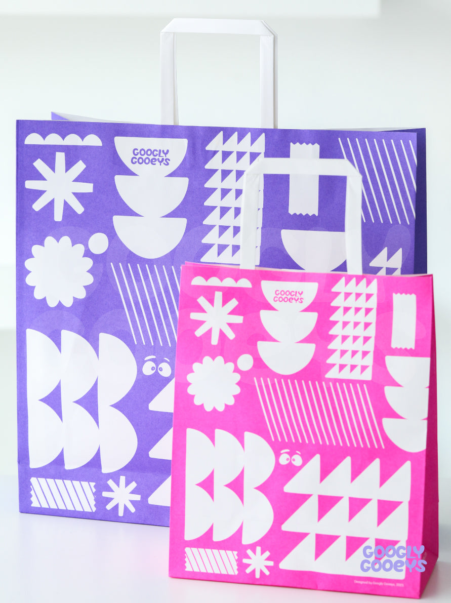 Googly Gooeys Gift Bags Plain Printed for Gifting Birthday Loot Gift Handbag Tote