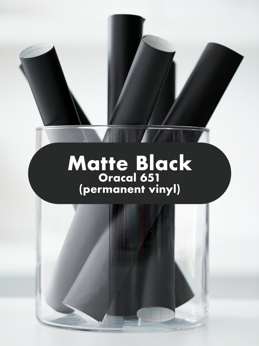 Dark Matte | Oracal 651 Adhesive Vinyl Stickers for Cricut Cutting Machines 12x12