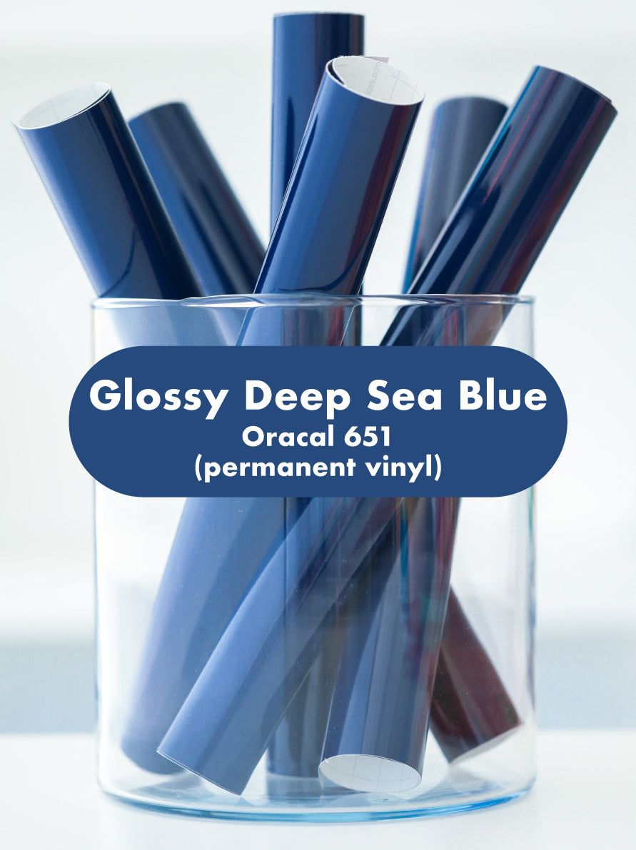 Dark Glossy | Oracal 651 Adhesive Vinyl Stickers for Cricut Cutting Machines (12x12)