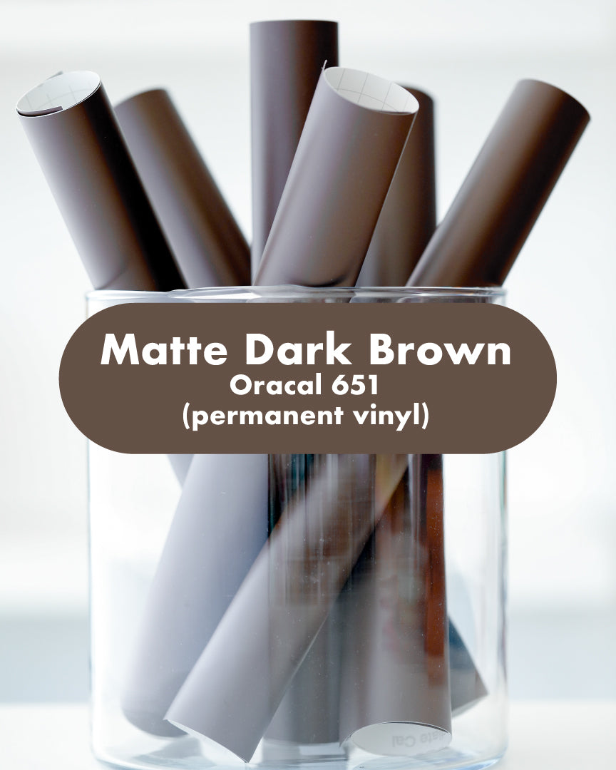 Dark Matte | Oracal 651 Adhesive Vinyl Stickers for Cricut Cutting Machines 12x12
