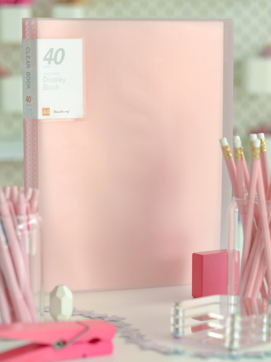 Clear Book | Clear Sleeves Presentation Book 40 Pocket A4 Sheet Portfolio Book Folder for Vinyl Scraps
