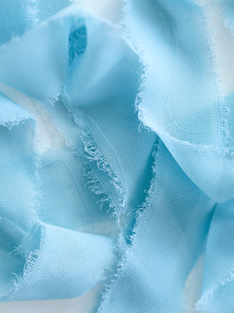 Frayed Ribbon Handmade Edge Silk Chiffon Ribbon / Ribbons for Bookmarks Gifts Souvenirs Craft Projects (3.8 centimeters 5 yards)