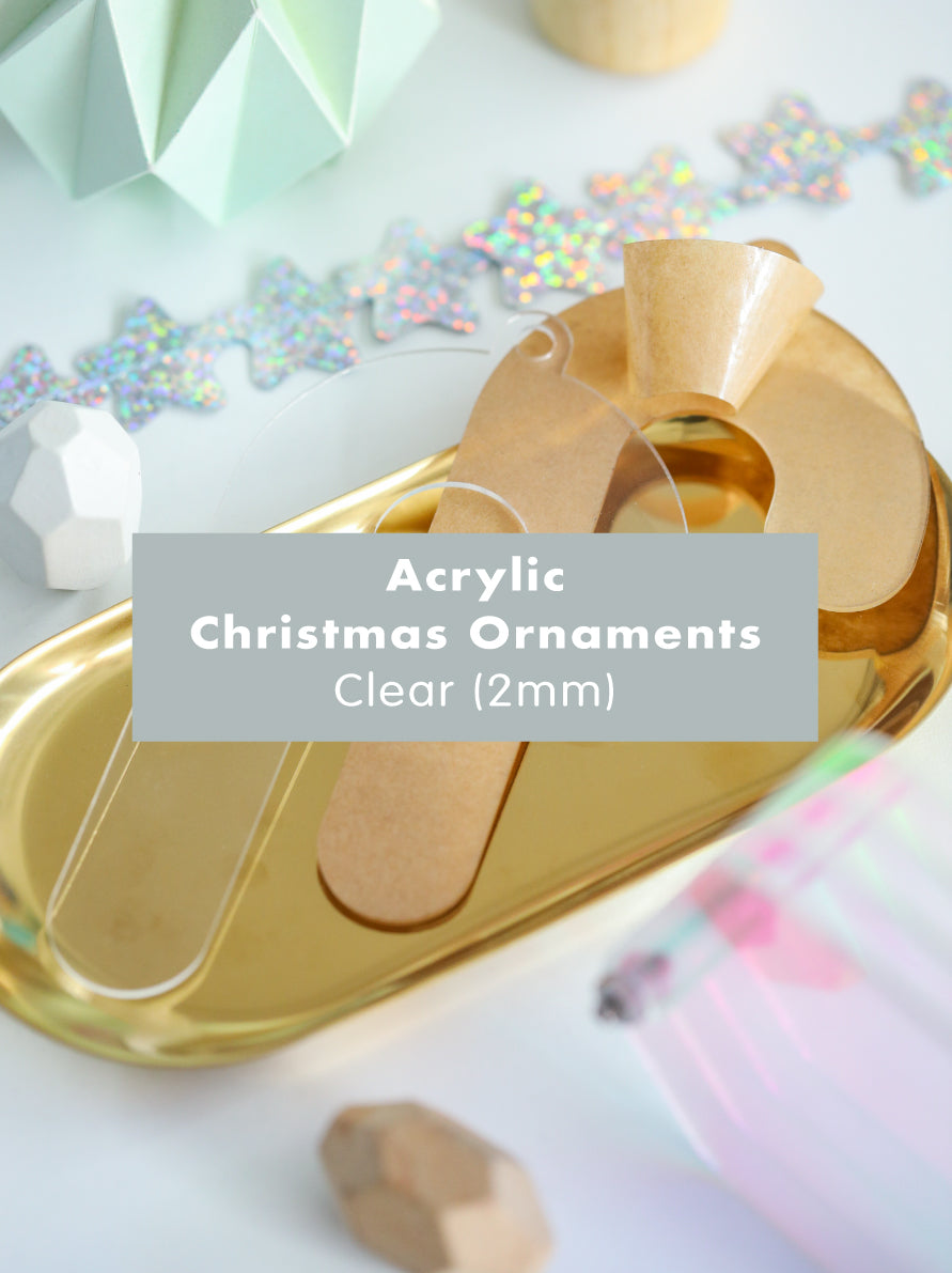 Acrylic Christmas Ornaments 2mm | Mirror Chrome & Rainbow