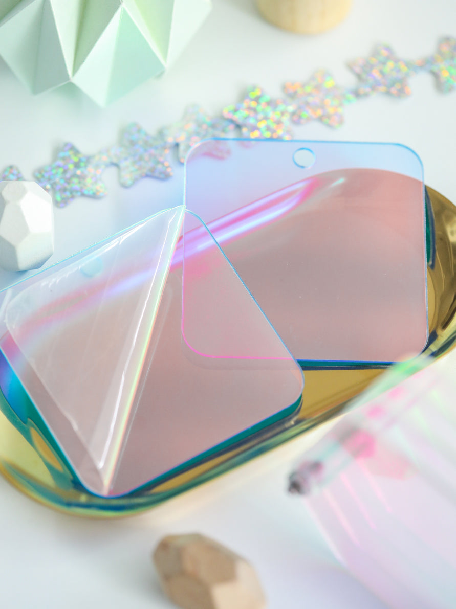 Acrylic Christmas Ornaments 2mm | Mirror Chrome & Rainbow