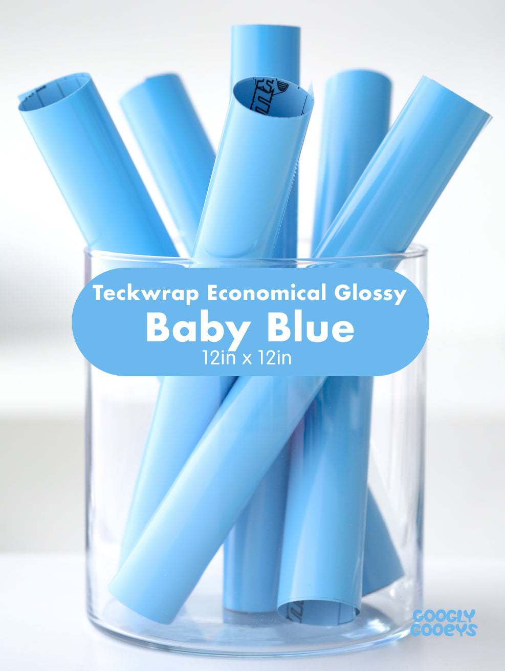 Teckwrap 001 Economical Glossy Adhesive Vinyl Stickers | 12in x 12in