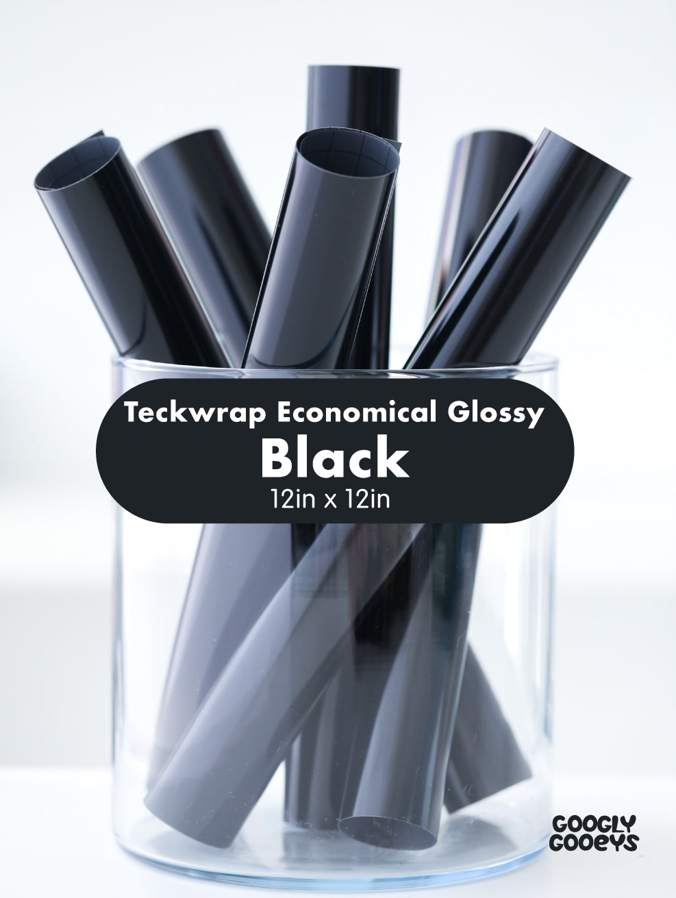 Teckwrap 001 Economical Glossy Adhesive Vinyl Stickers | 12in x 12in