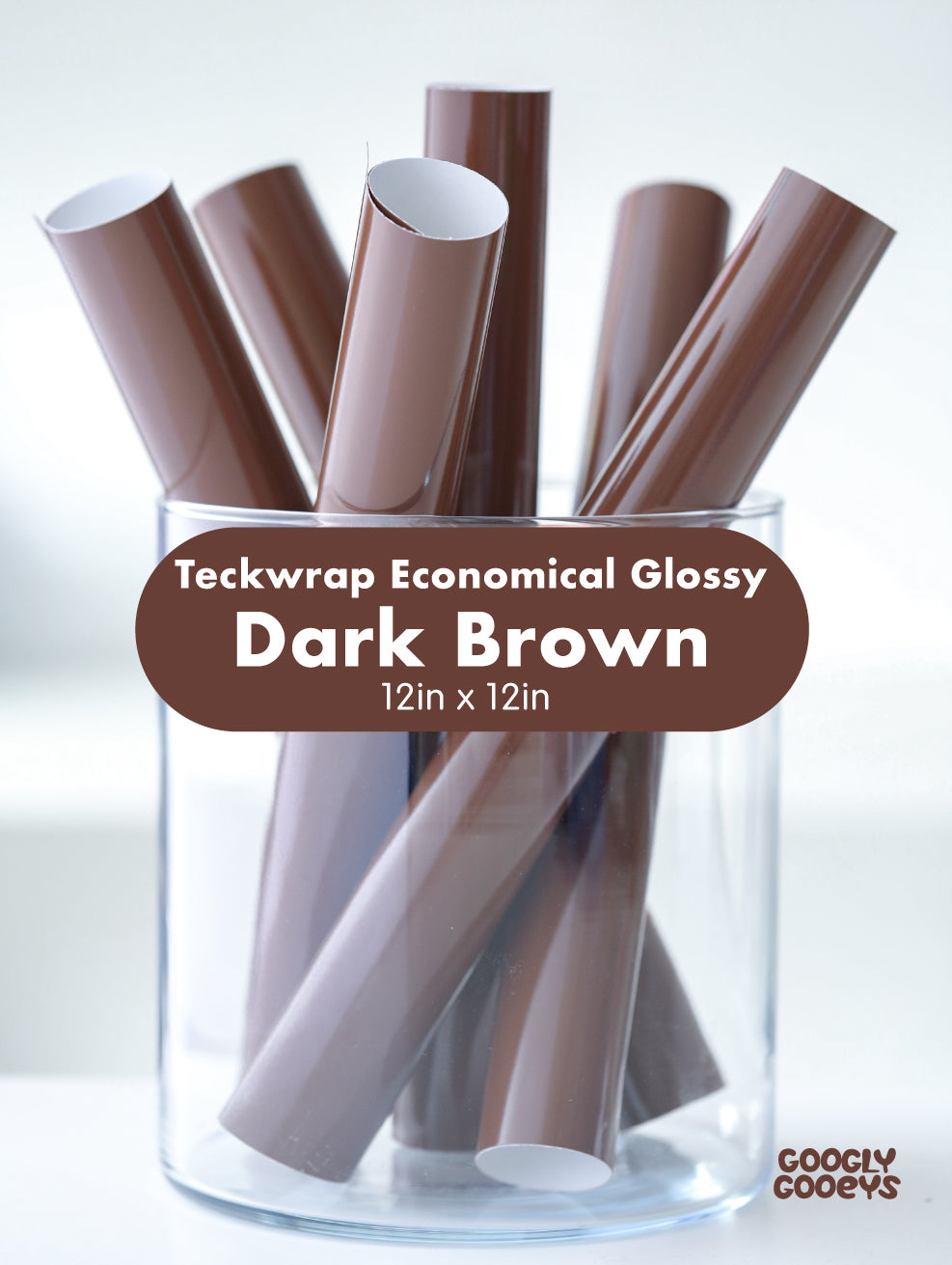 Teckwrap 001 Economical Glossy Adhesive Vinyl Stickers | 12in x 12in