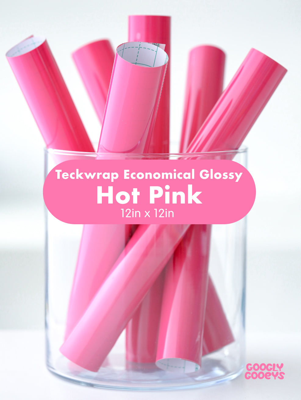 Teckwrap 001 Economical Glossy Adhesive Vinyl Stickers | 12in x 12in