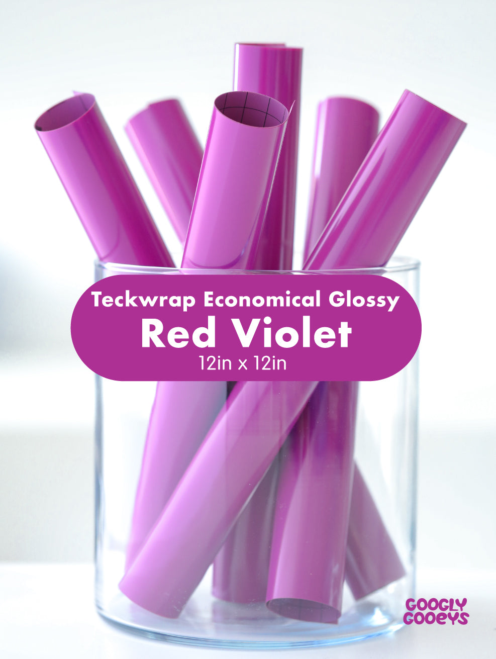 Teckwrap 001 Economical Glossy Adhesive Vinyl Stickers | 12in x 12in