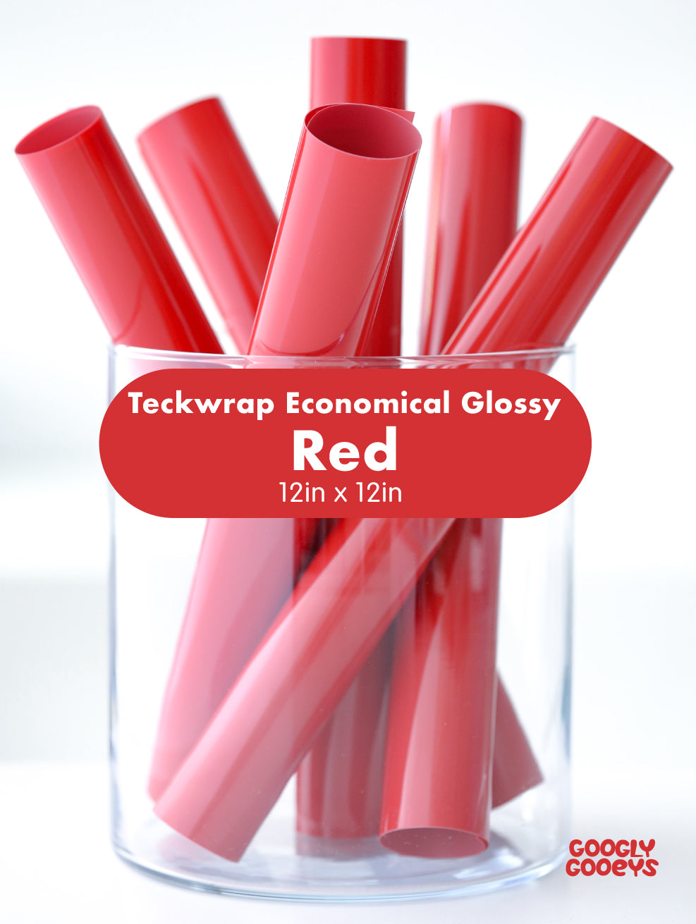 Teckwrap 001 Economical Glossy Adhesive Vinyl Stickers | 12in x 12in