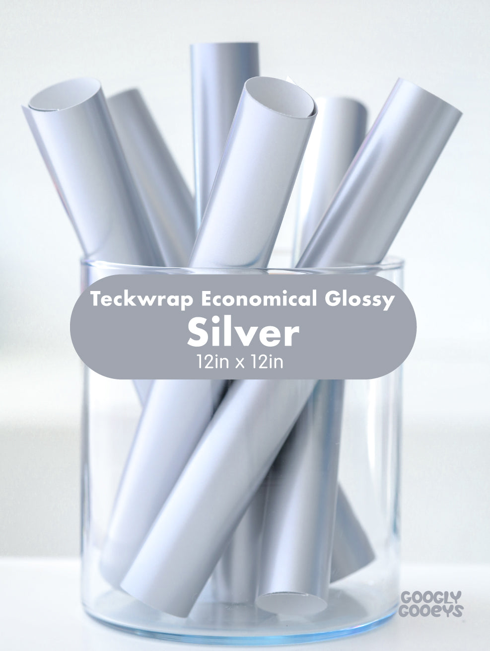 Teckwrap 001 Economical Glossy Adhesive Vinyl Stickers | 12in x 12in
