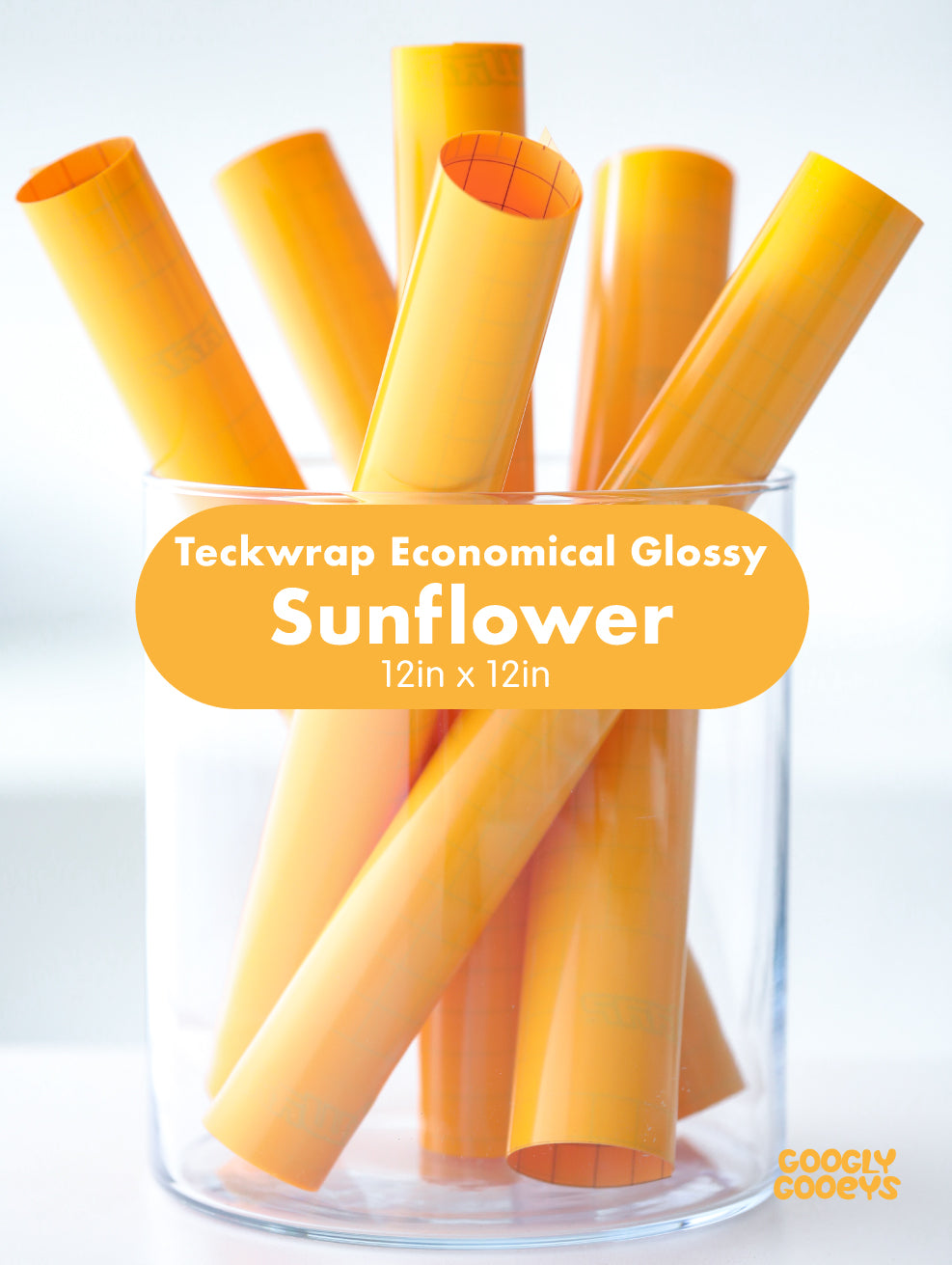 Teckwrap 001 Economical Glossy Adhesive Vinyl Stickers | 12in x 12in