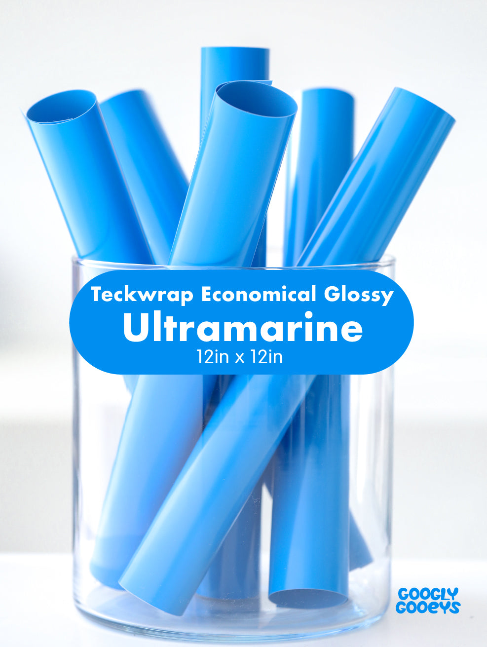 Teckwrap 001 Economical Glossy Adhesive Vinyl Stickers | 12in x 12in