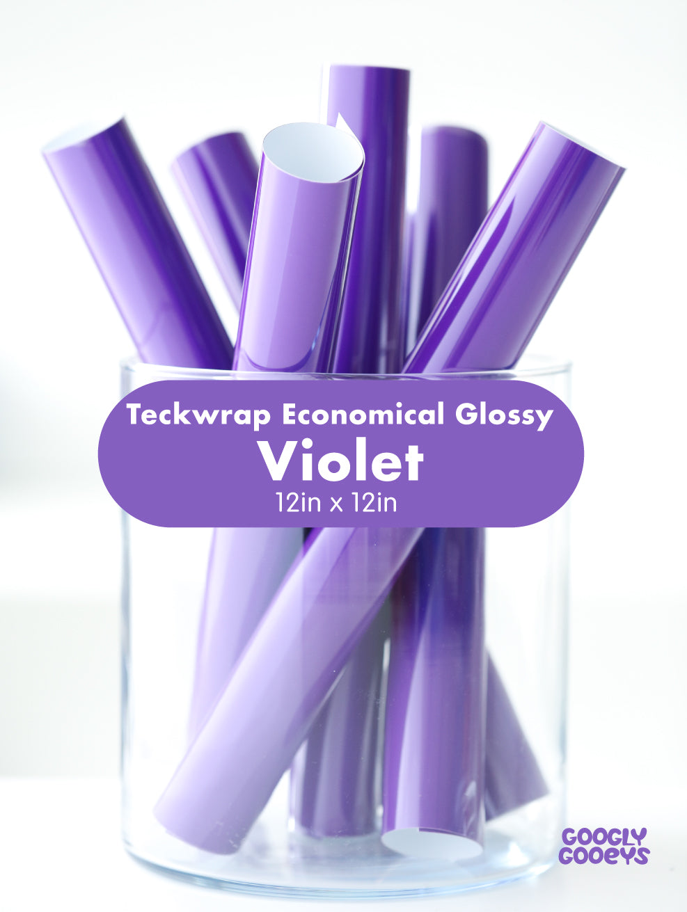 Teckwrap 001 Economical Glossy Adhesive Vinyl Stickers | 12in x 12in