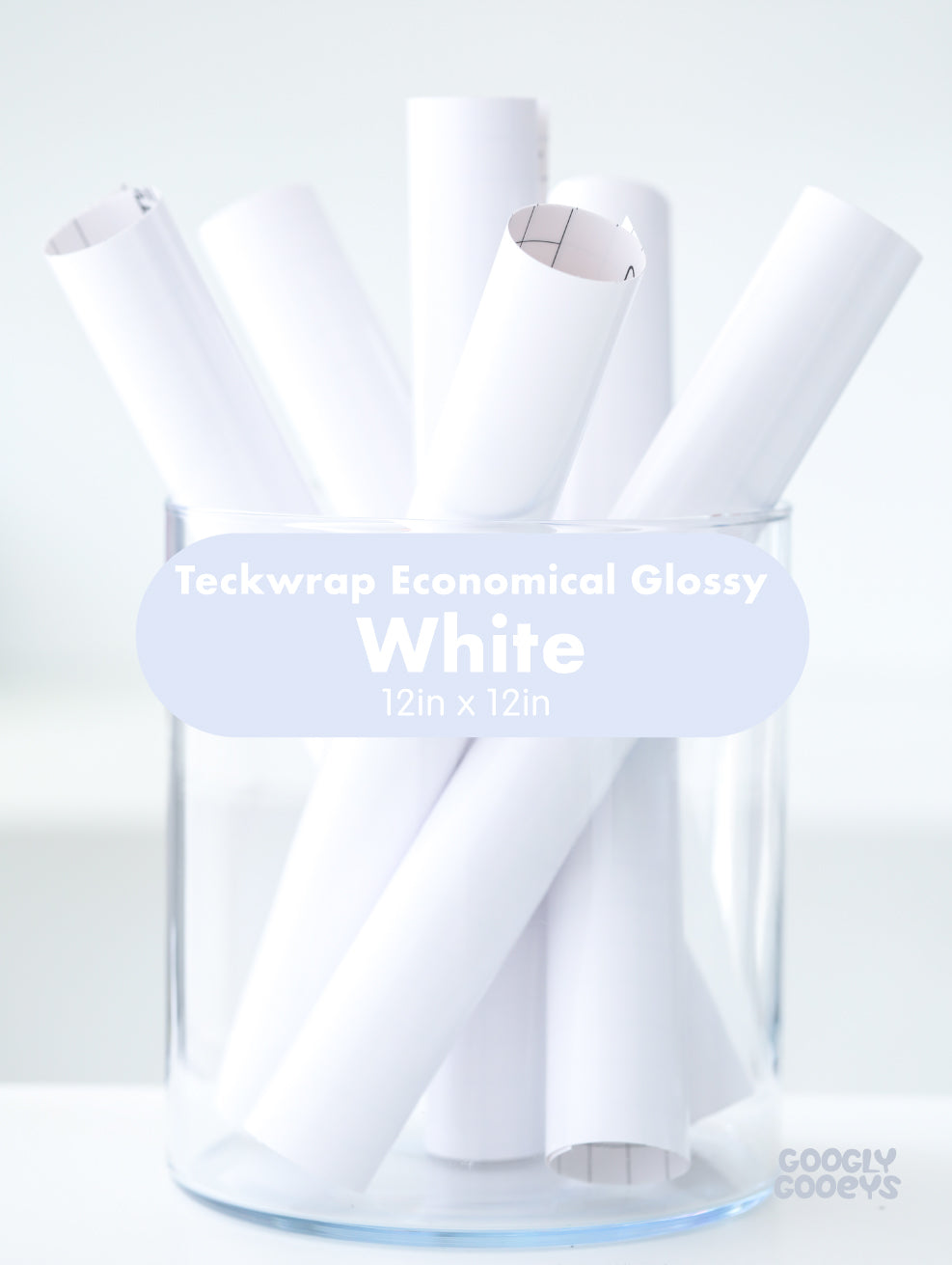 Teckwrap 001 Economical Glossy Adhesive Vinyl Stickers | 12in x 12in