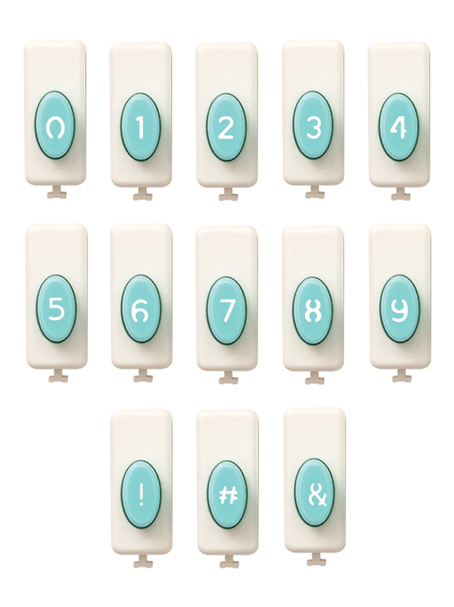 We R Memory Keepers Numbers and Symbols Punches (13 pieces)