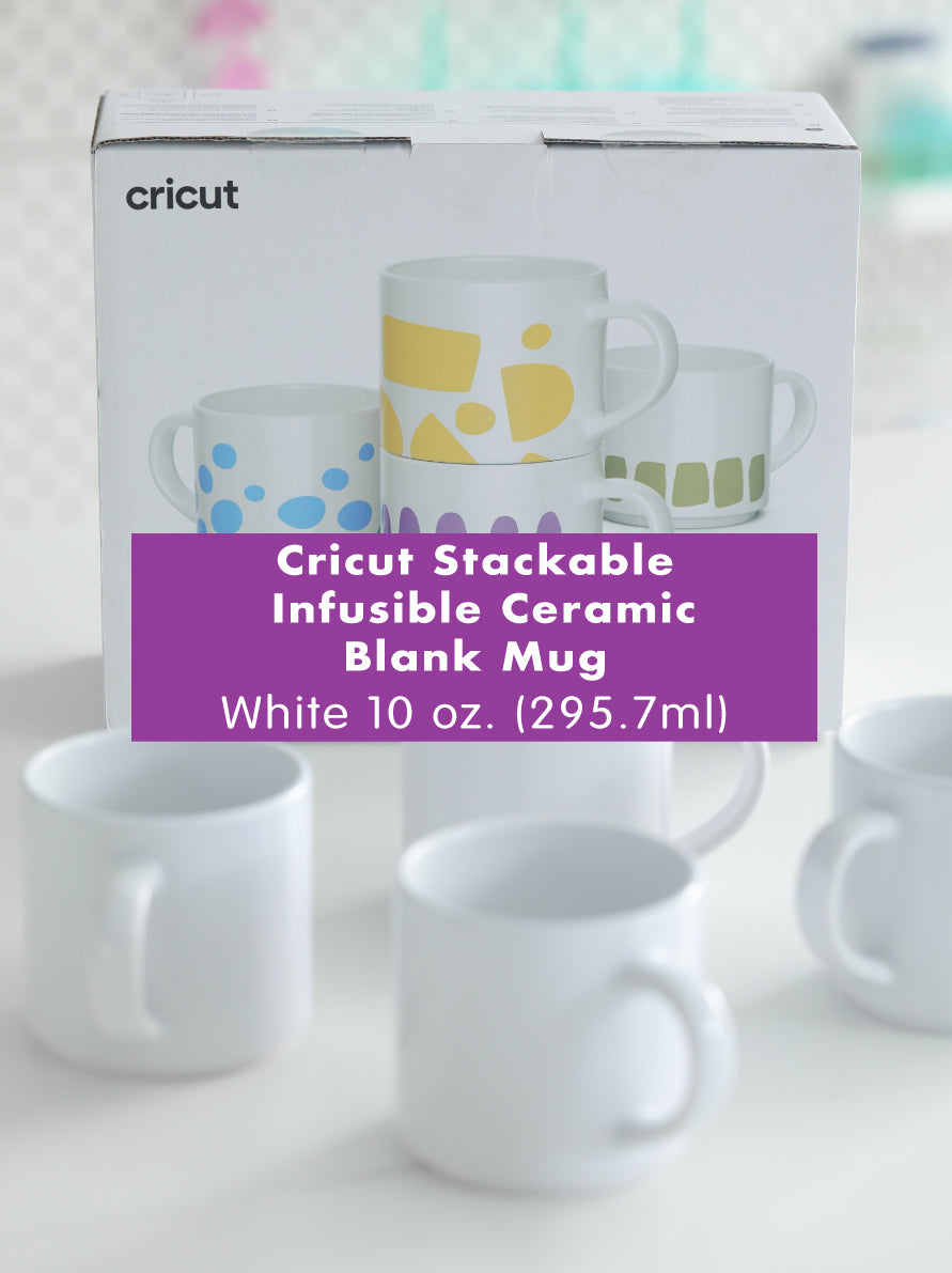 Cricut Stackable Infusible Ceramic Blank Mug (Set of 4) 10 oz. (300 ml)