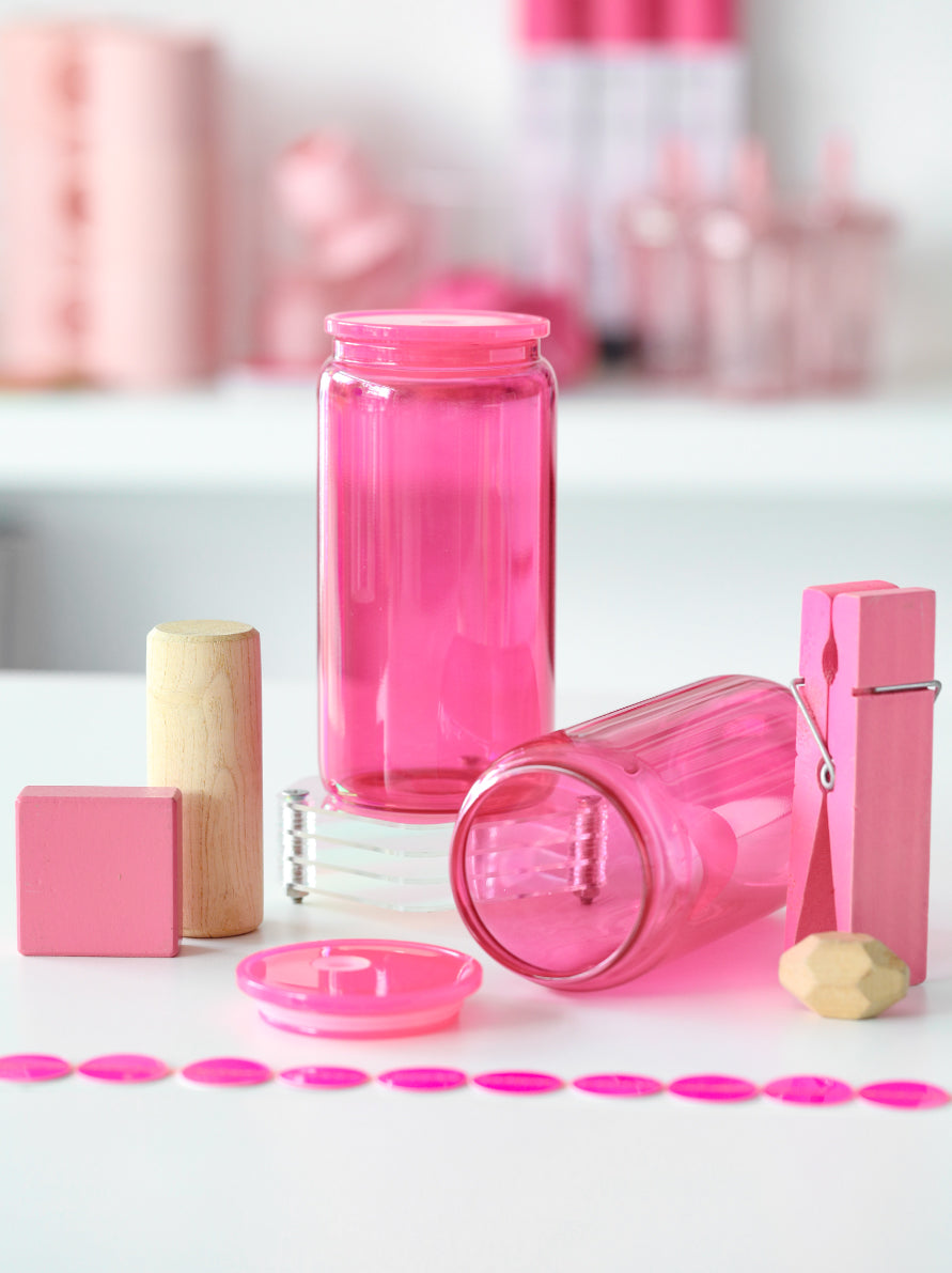 Jelly Colored Soda Glass Tumbler 16oz.