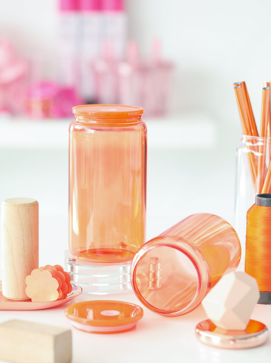 Jelly Colored Soda Glass Tumbler 16oz.