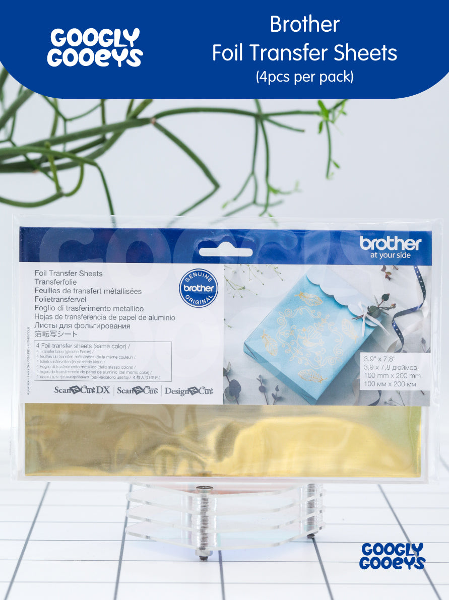 Brother Gold Foil Transfer Sheets for Scan N Cut SDX900 SDX1200 Cutting Machine Foiling Crafts Craft