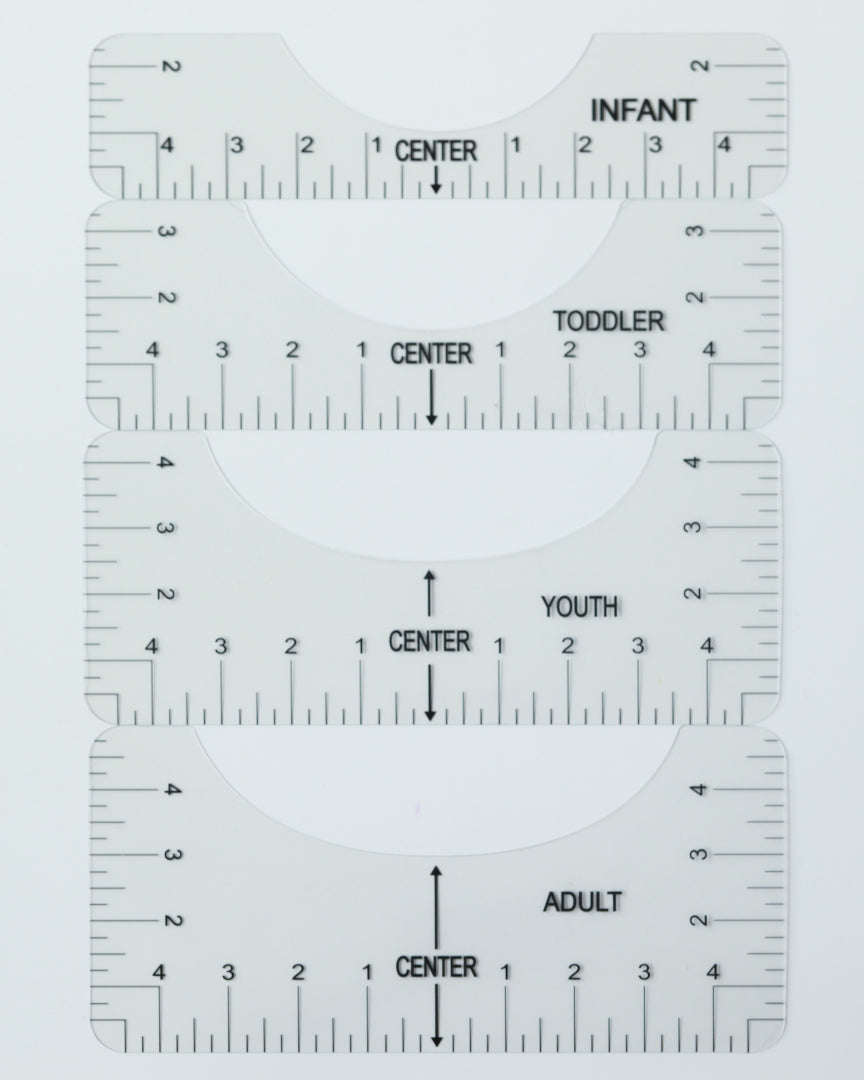 4Pcs. T-Shirt Ruler Guide for Vinyl Alignment