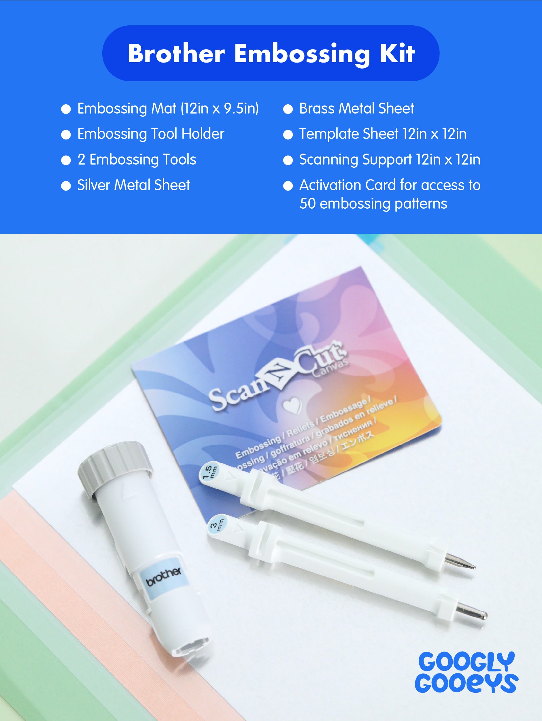 Brother Embossing Kit | for Scan N Cut Cutting Machine SDX900 SDX1200 SDX 900 SDX 1200 Paper Crafts