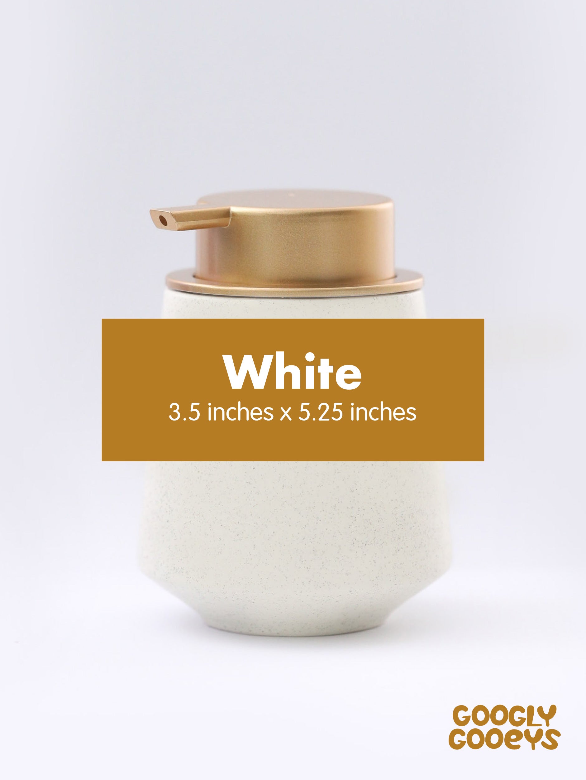 Ceramic Soap Dispenser with Gold Pump