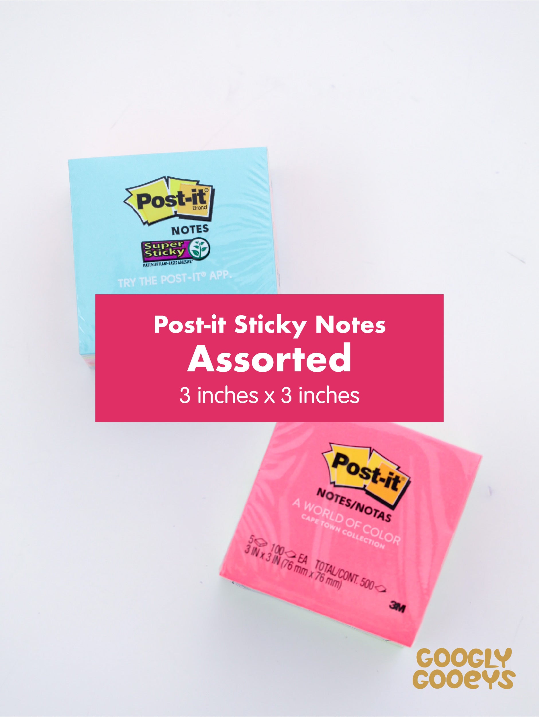 Post-it Super Sticky Notes Assorted 3x3 inches