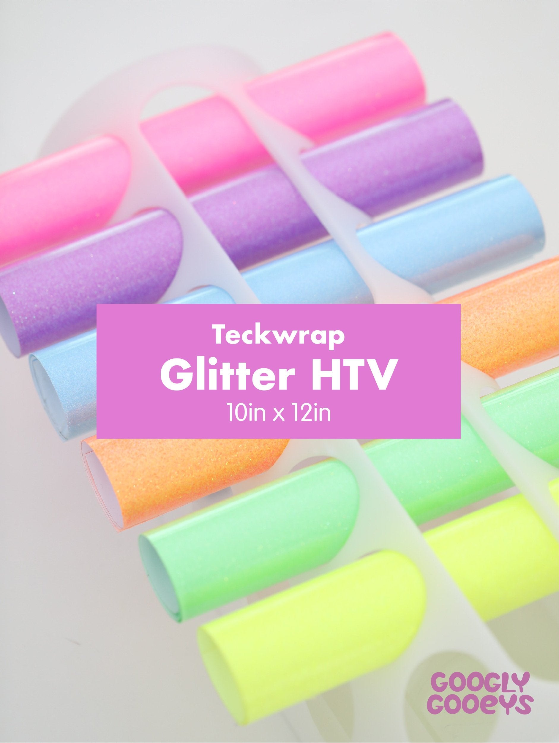 Teckwrap Glitter HTV Heat Transfer Iron-on Vinyl|10x12in Sheet