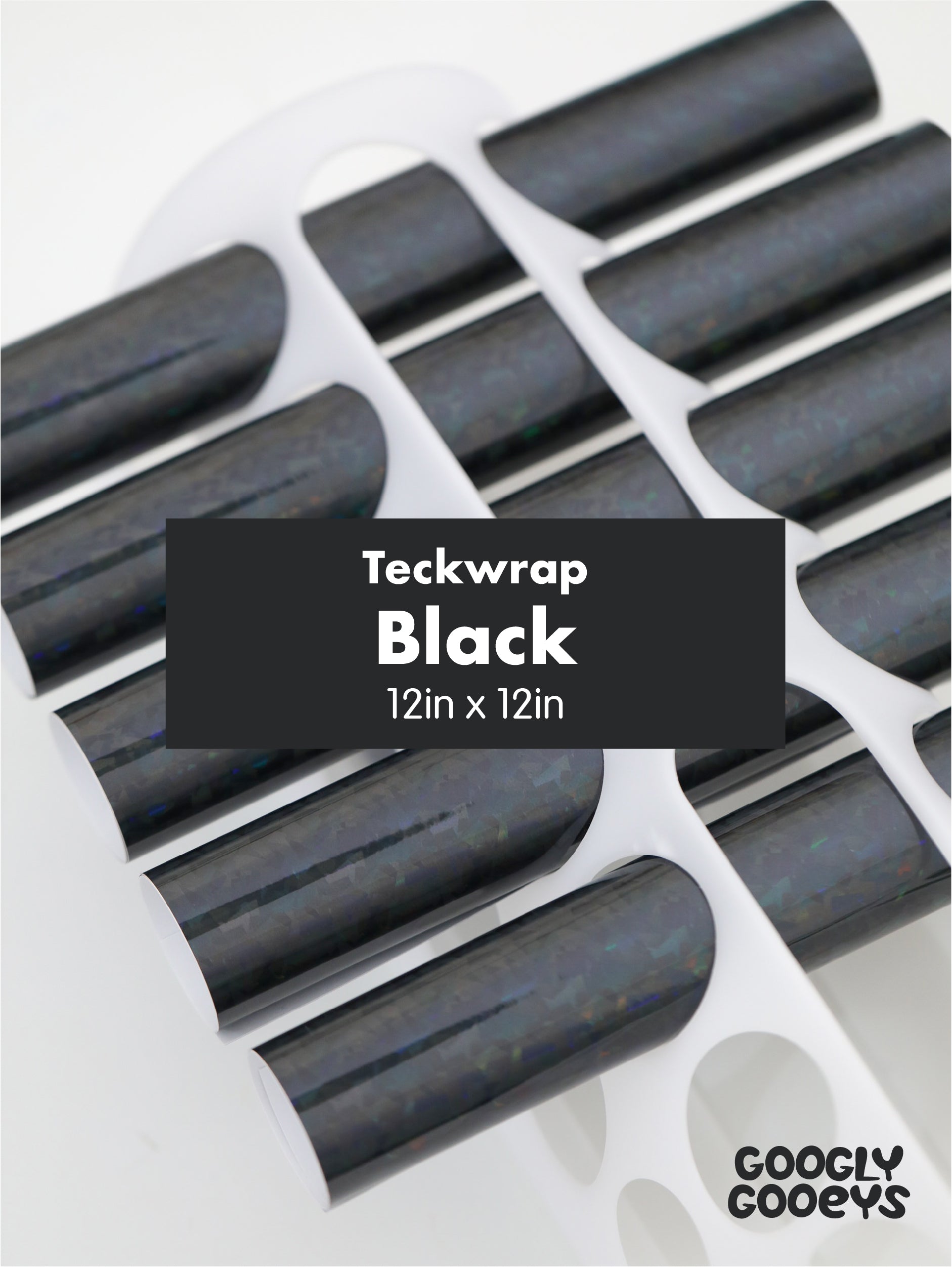 Teckwrap Holographic Glass Flower Adhesive Vinyl Stickers | 12in x 12in