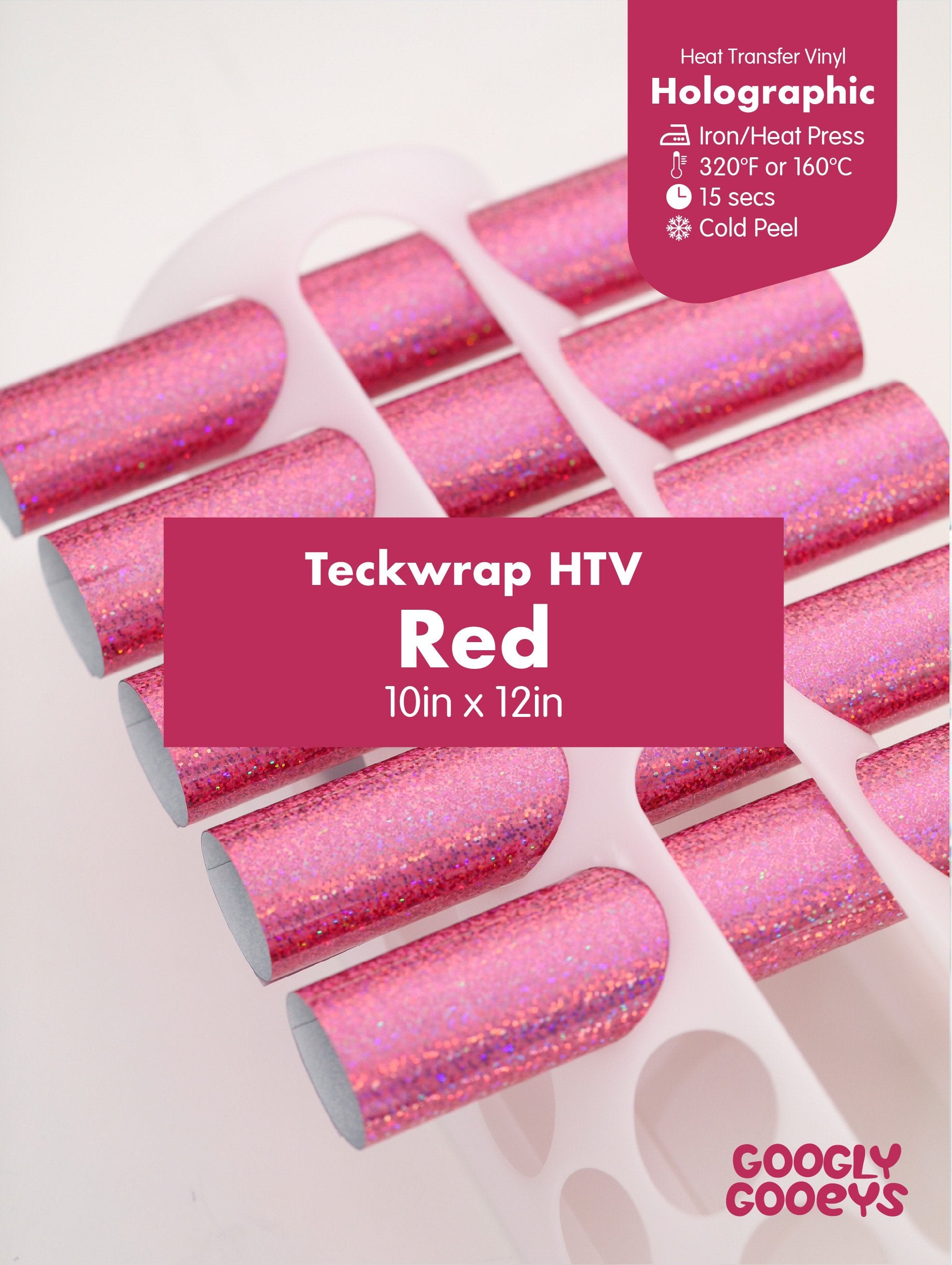 Teckwrap Holographic HTV Heat Transfer Iron-on Vinyl|10x12in Sheet
