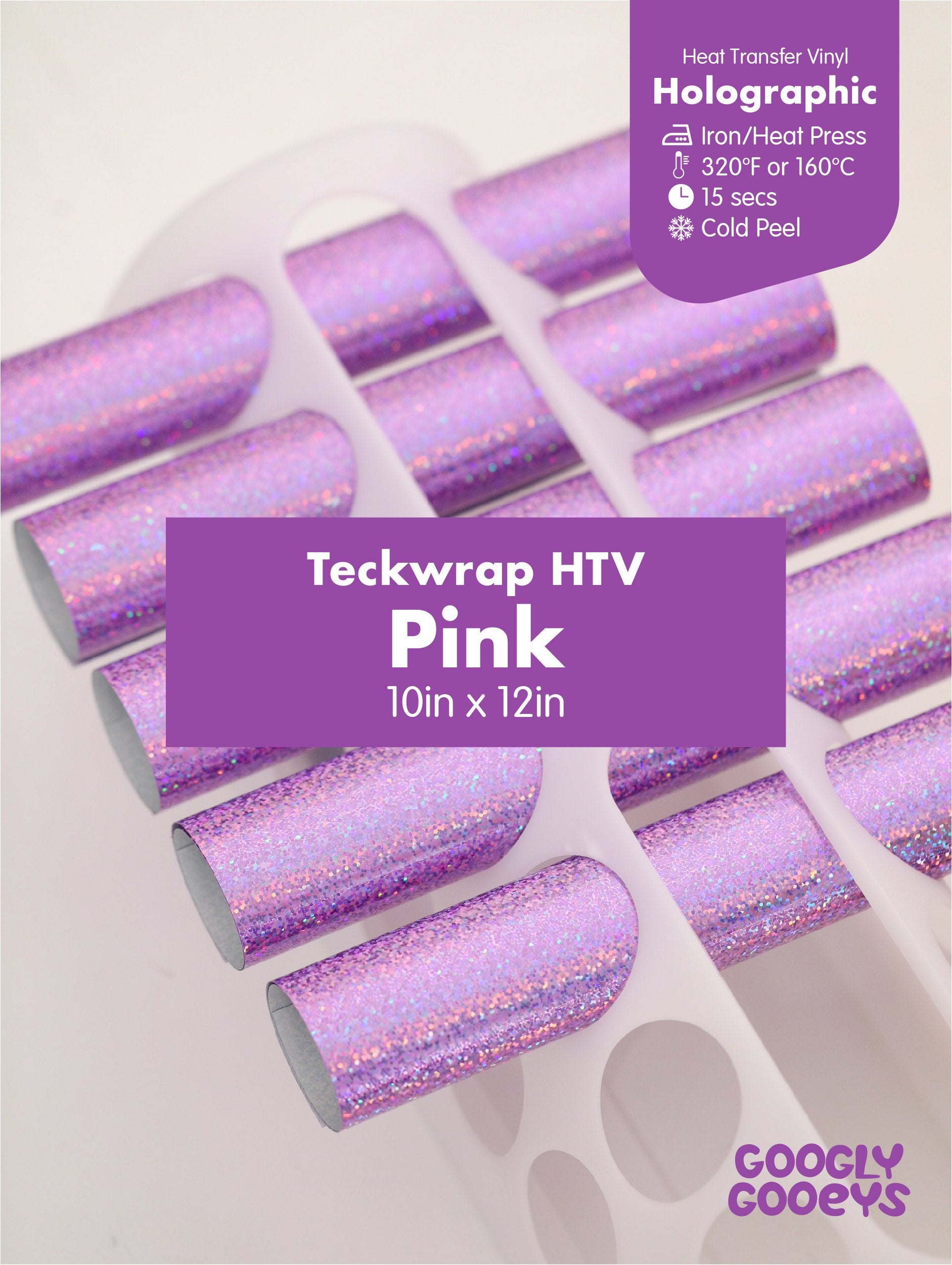 Teckwrap Holographic HTV Heat Transfer Iron-on Vinyl|10x12in Sheet