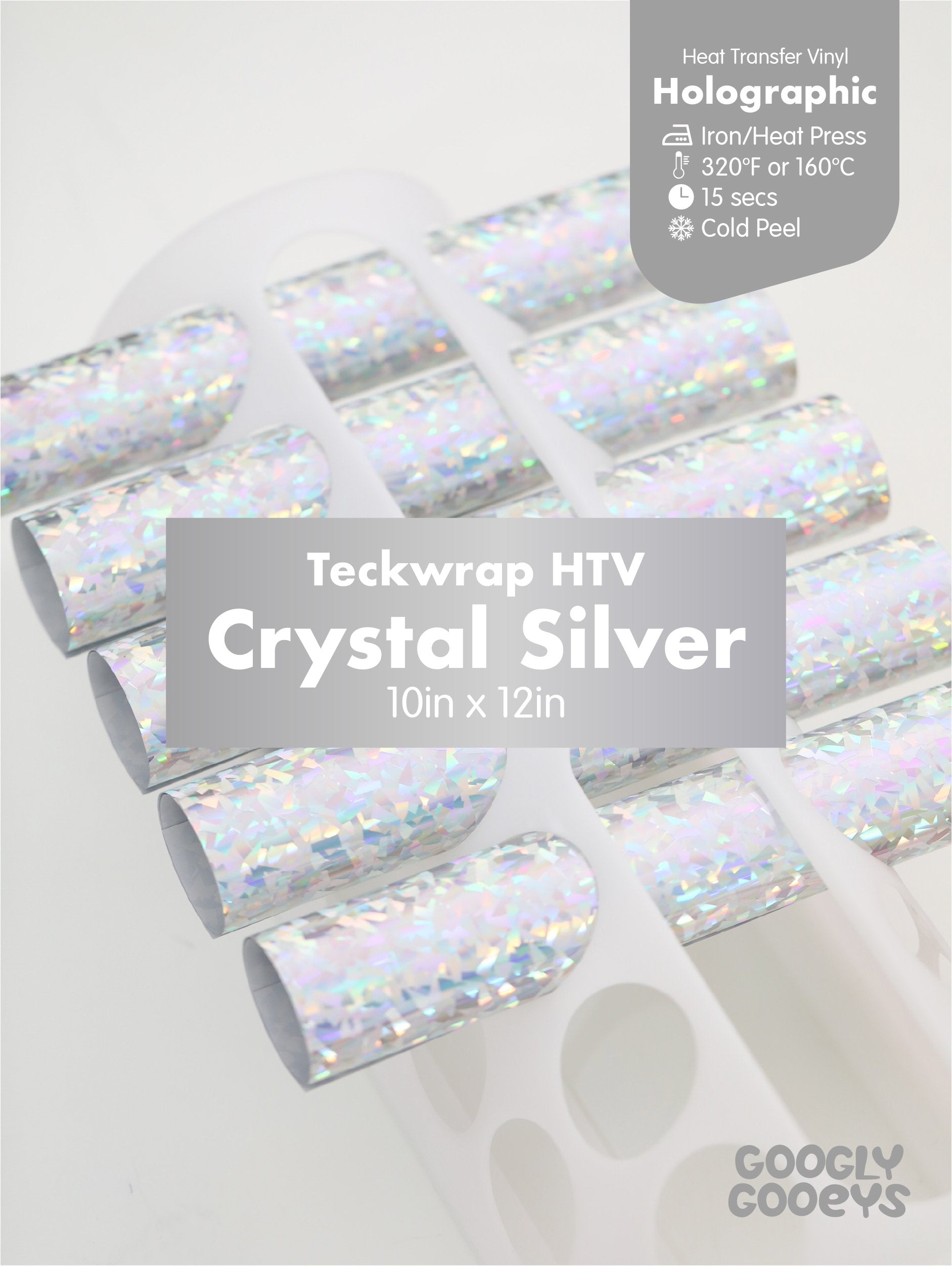 Teckwrap Holographic HTV Heat Transfer Iron-on Vinyl|10x12in Sheet