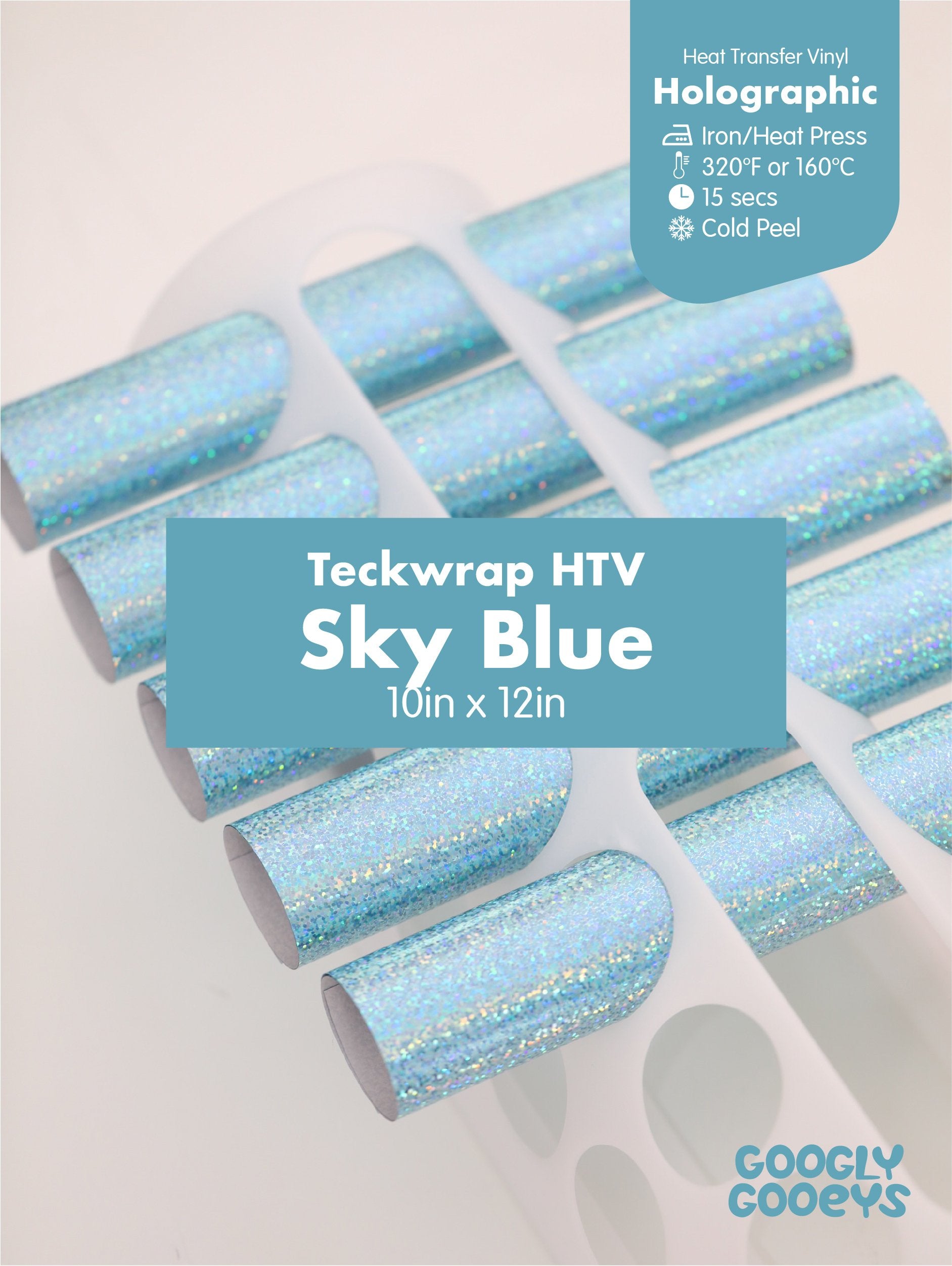 Teckwrap Holographic HTV Heat Transfer Iron-on Vinyl|10x12in Sheet
