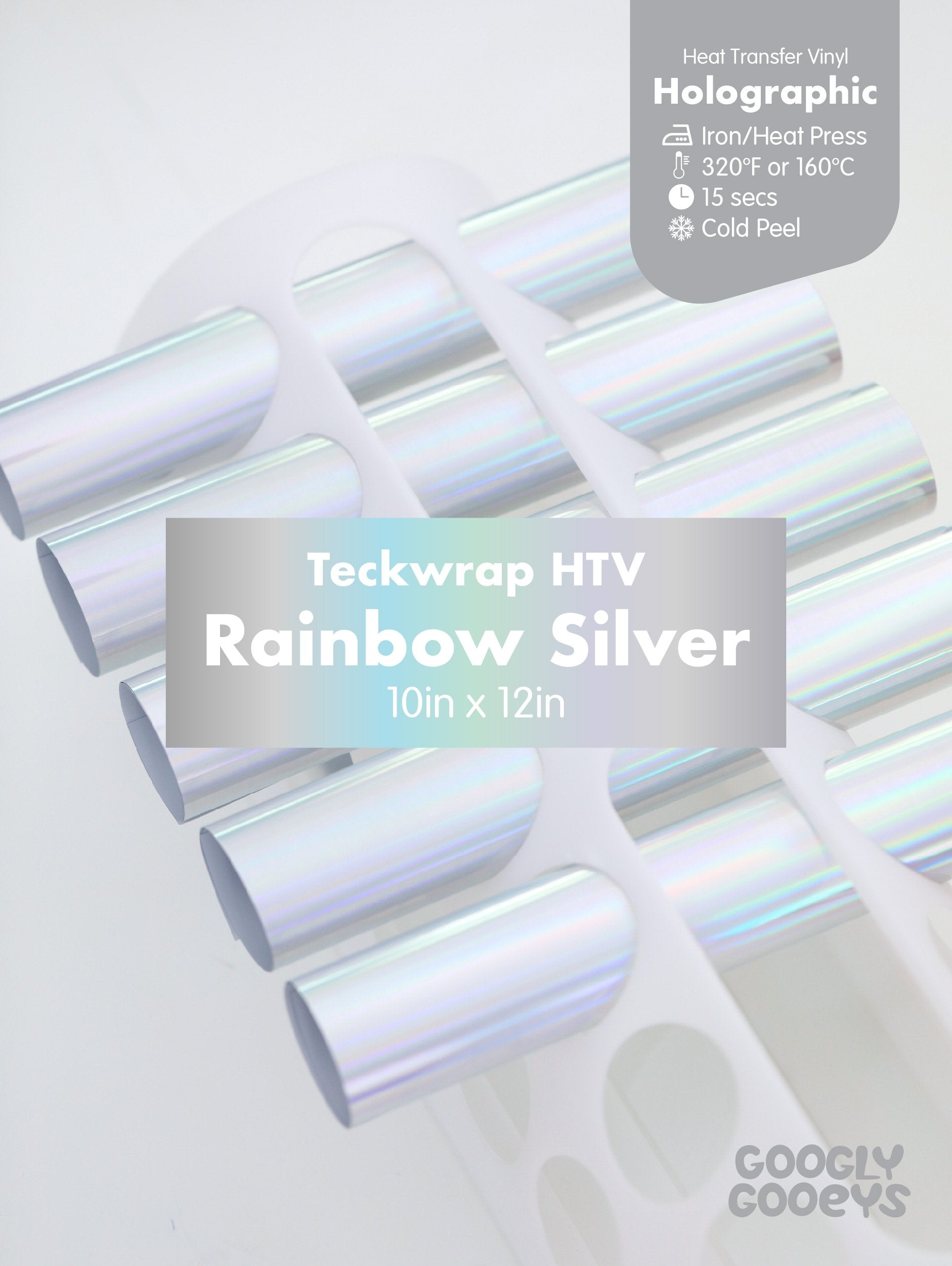 Teckwrap Holographic HTV Heat Transfer Iron-on Vinyl|10x12in Sheet