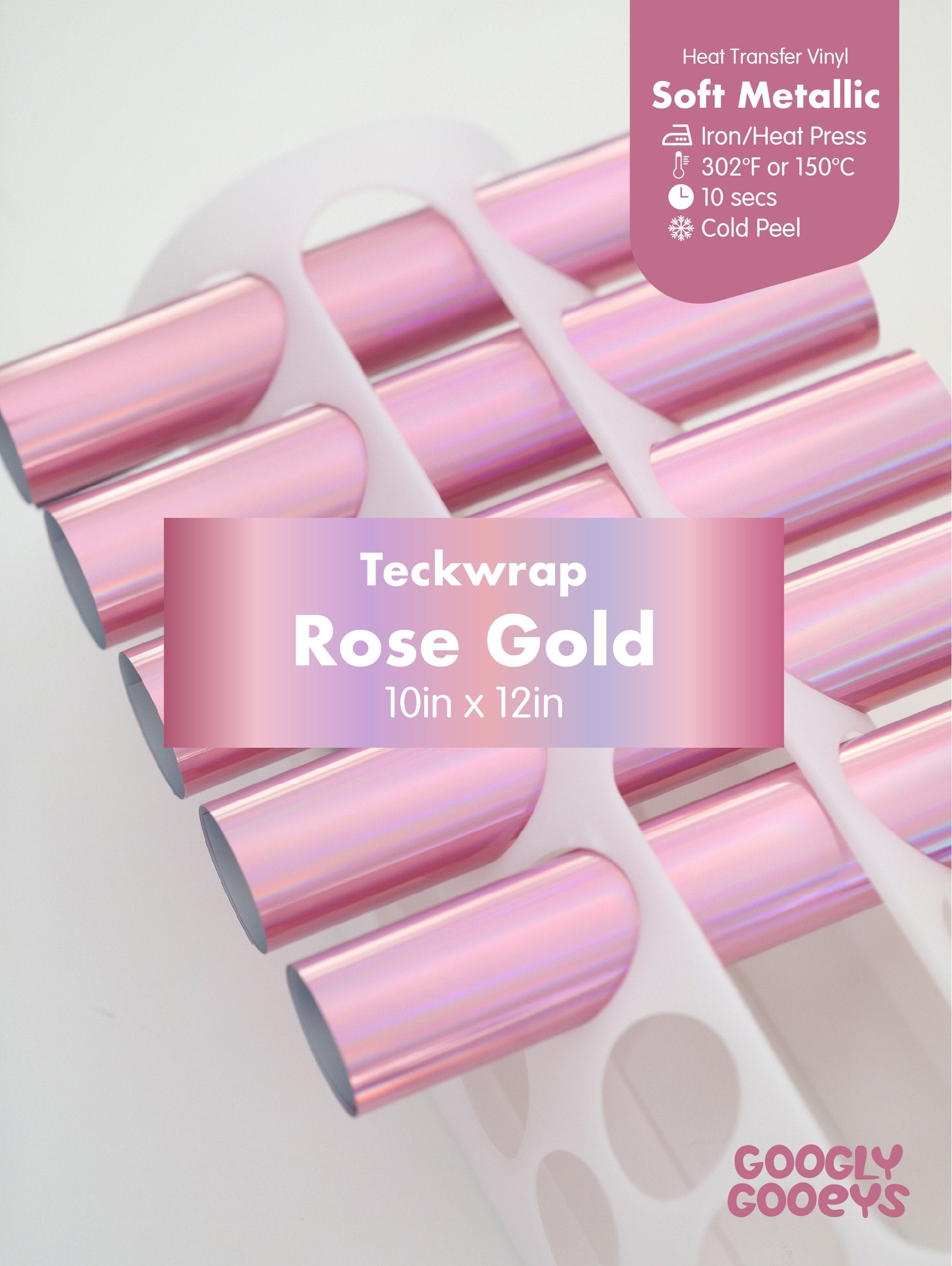 Teckwrap Soft Metallic HTV Heat Transfer Iron-on Vinyl|10x12in Sheet