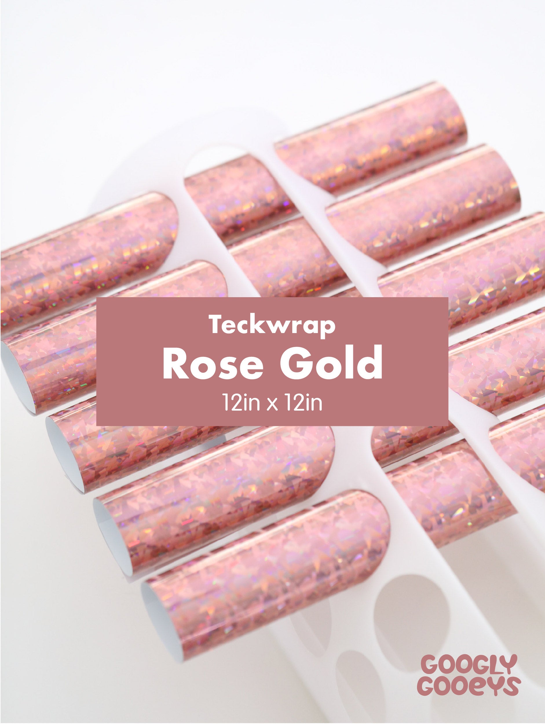 Teckwrap Holographic Glass Flower Adhesive Vinyl Stickers | 12in x 12in