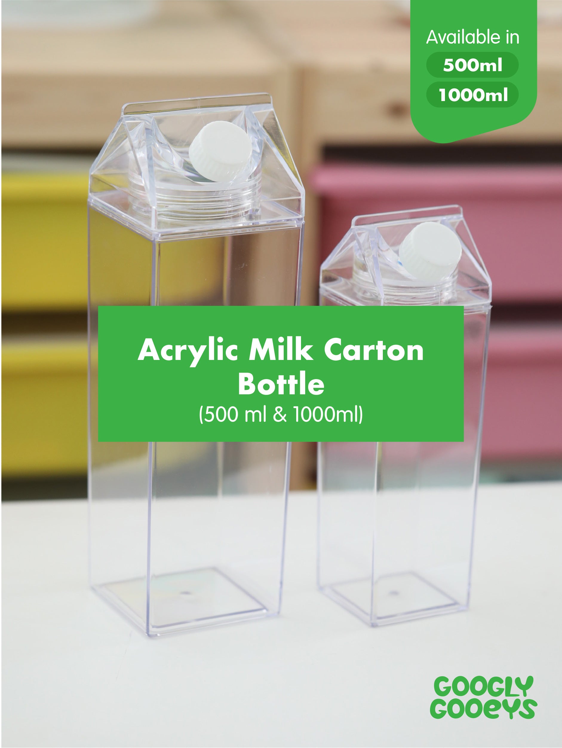 Acrylic Milk Carton Bottle