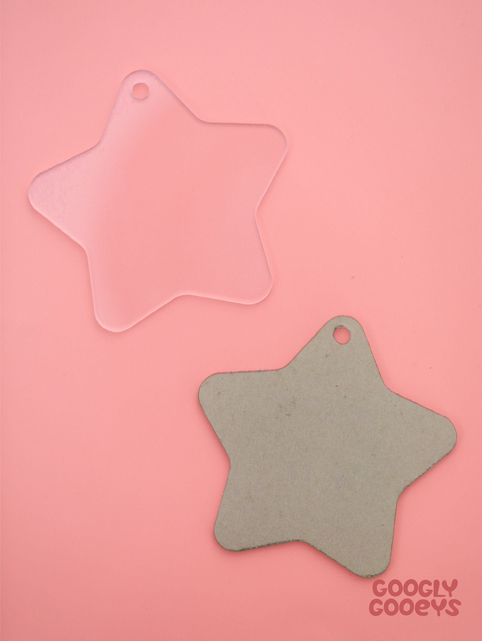 Blank Clear Acrylic Ornaments Star