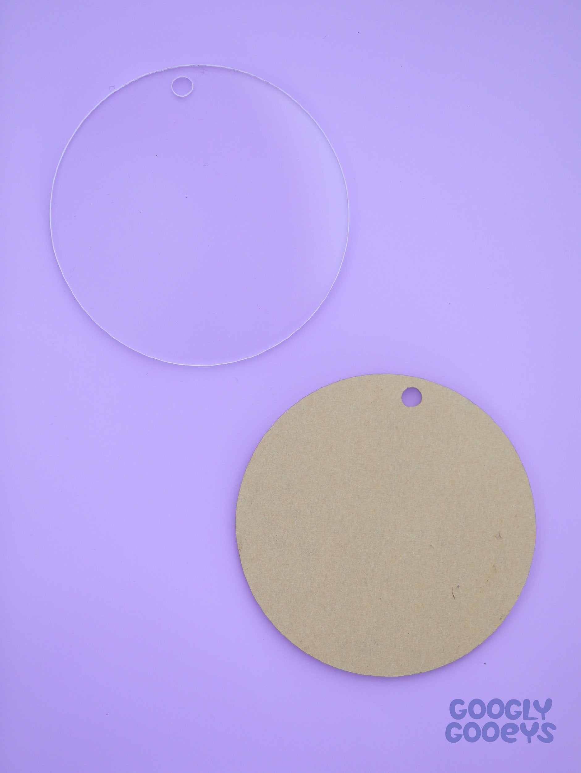 Blank Clear Acrylic Ornaments Circle