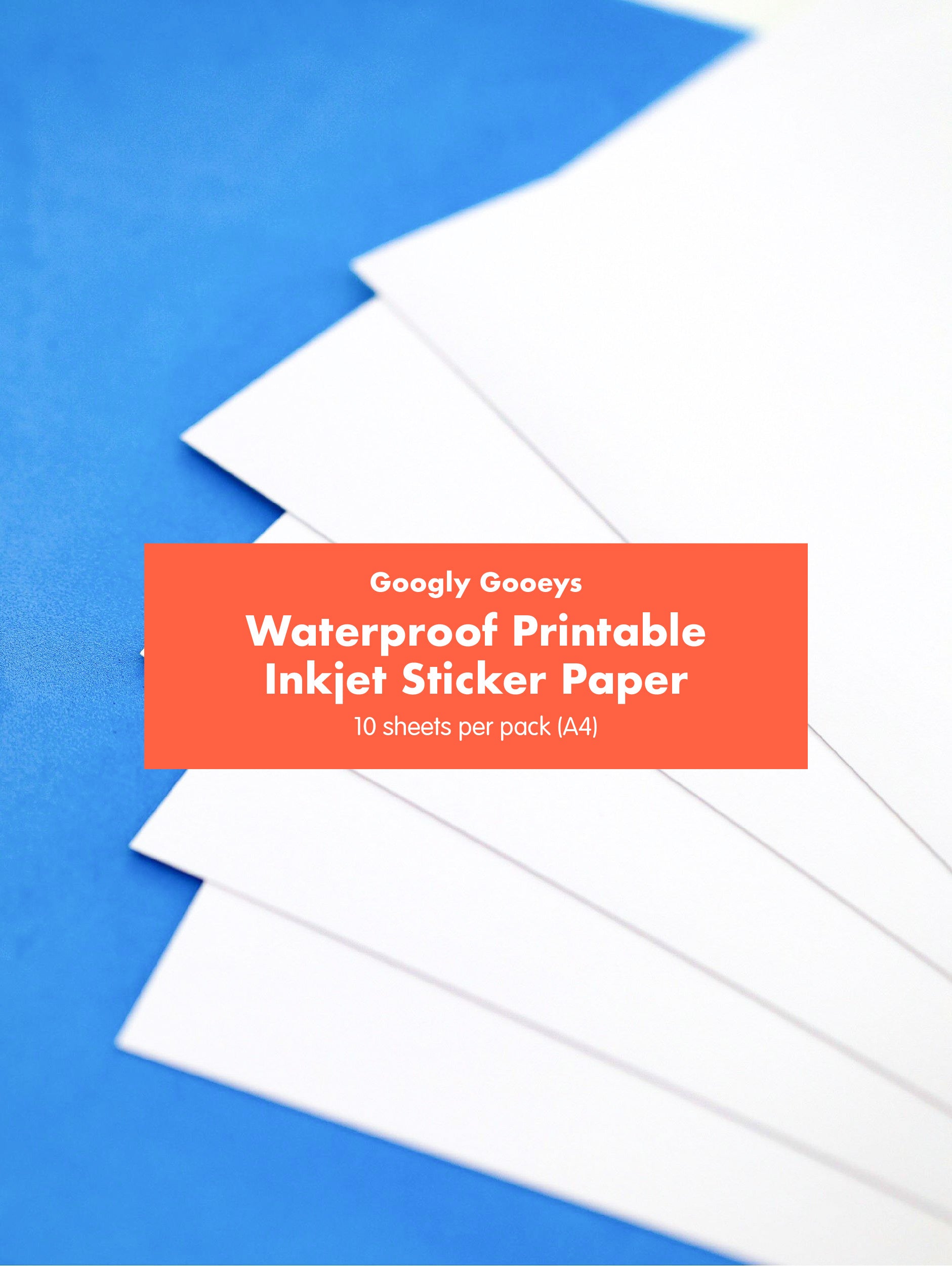 Googly Gooeys Printable Inkjet Friendly Sticker Paper | Glossy, Matte, Holographic (Waterproof with Canon G series Printers)